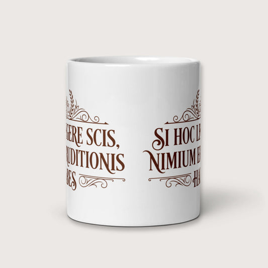 If You Can Read This You Have Too Much Education in Latin Mug - history buff gift by HistoHead