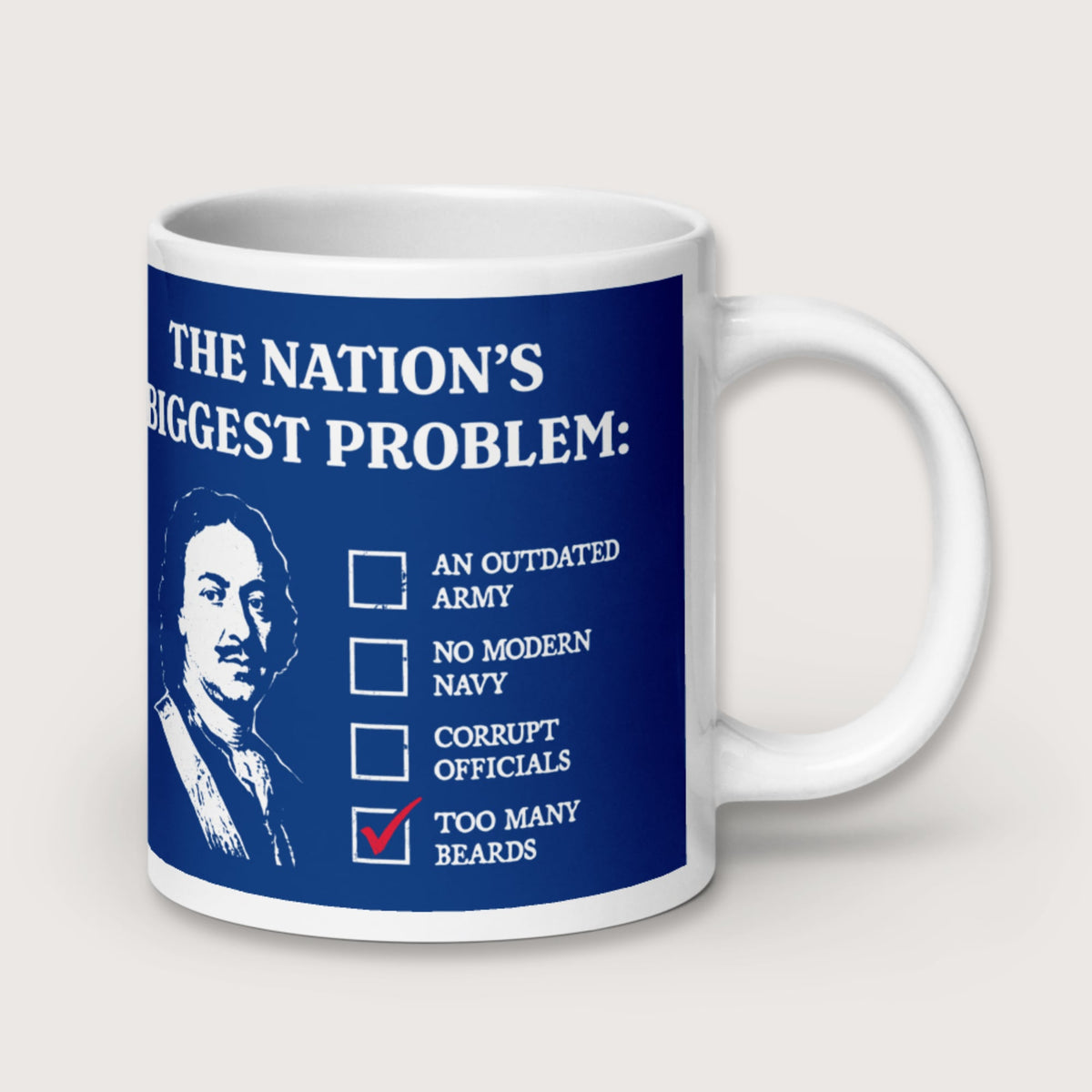 Peter the Great's Beard Tax Mug - history buff gift by HistoHead