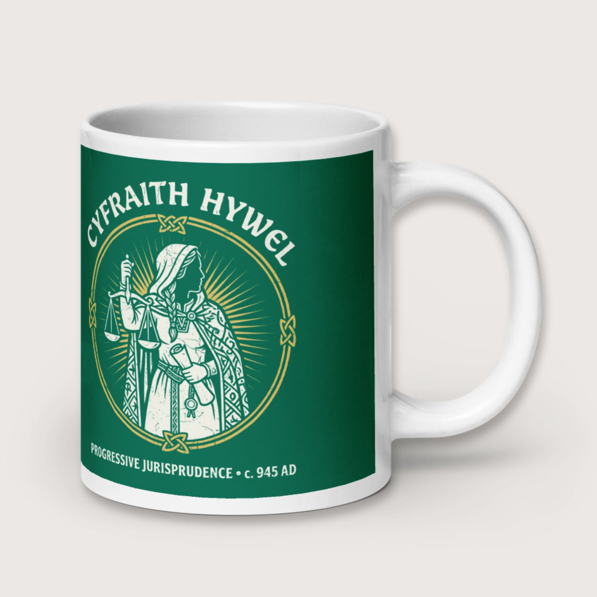 Cyfraith Hywel Progressive Jurisprudence Mug - history buff gift by HistoHead