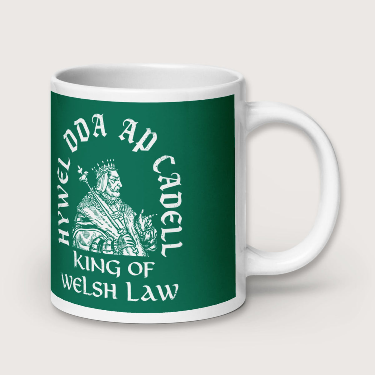 Hywel Dda King of Welsh Law Mug - history buff gift by HistoHead
