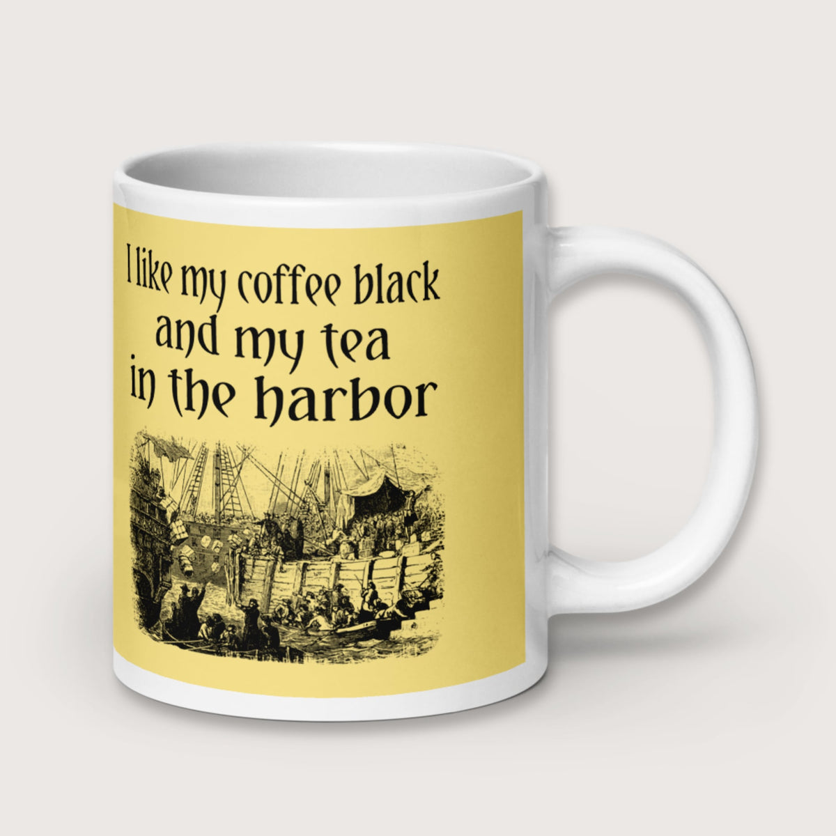 Coffee Black Tea in the Harbor Mug - history buff gift by HistoHead