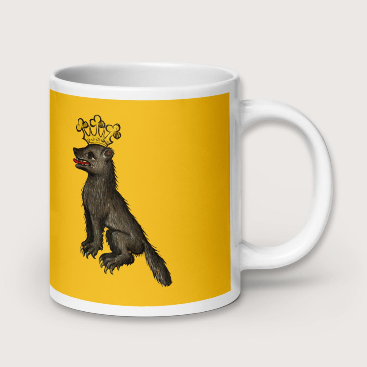 Medieval Wolf King Mug - history buff gift by HistoHead