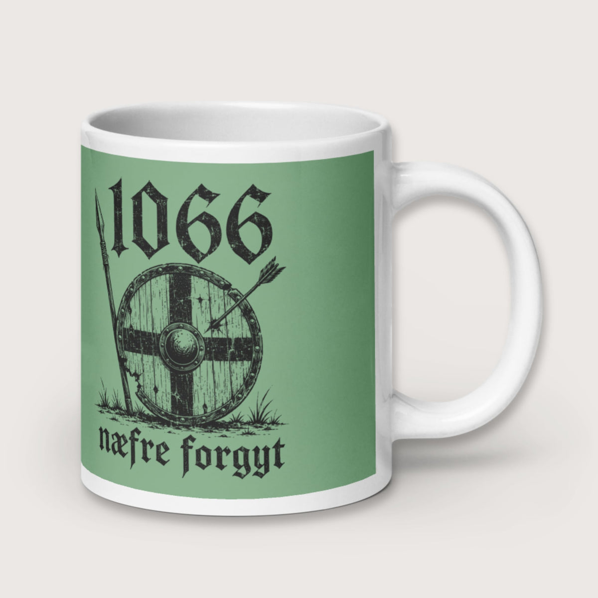 1066 Never Forget in Old English Mug - history buff gift by HistoHead