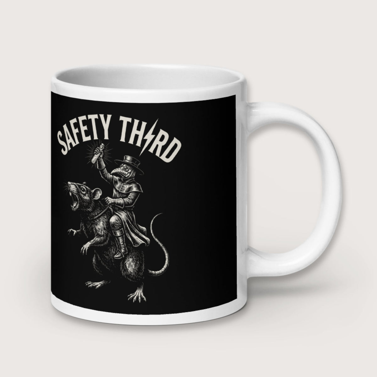 Plague Doctor Safety Third Mug - history buff gift by HistoHead