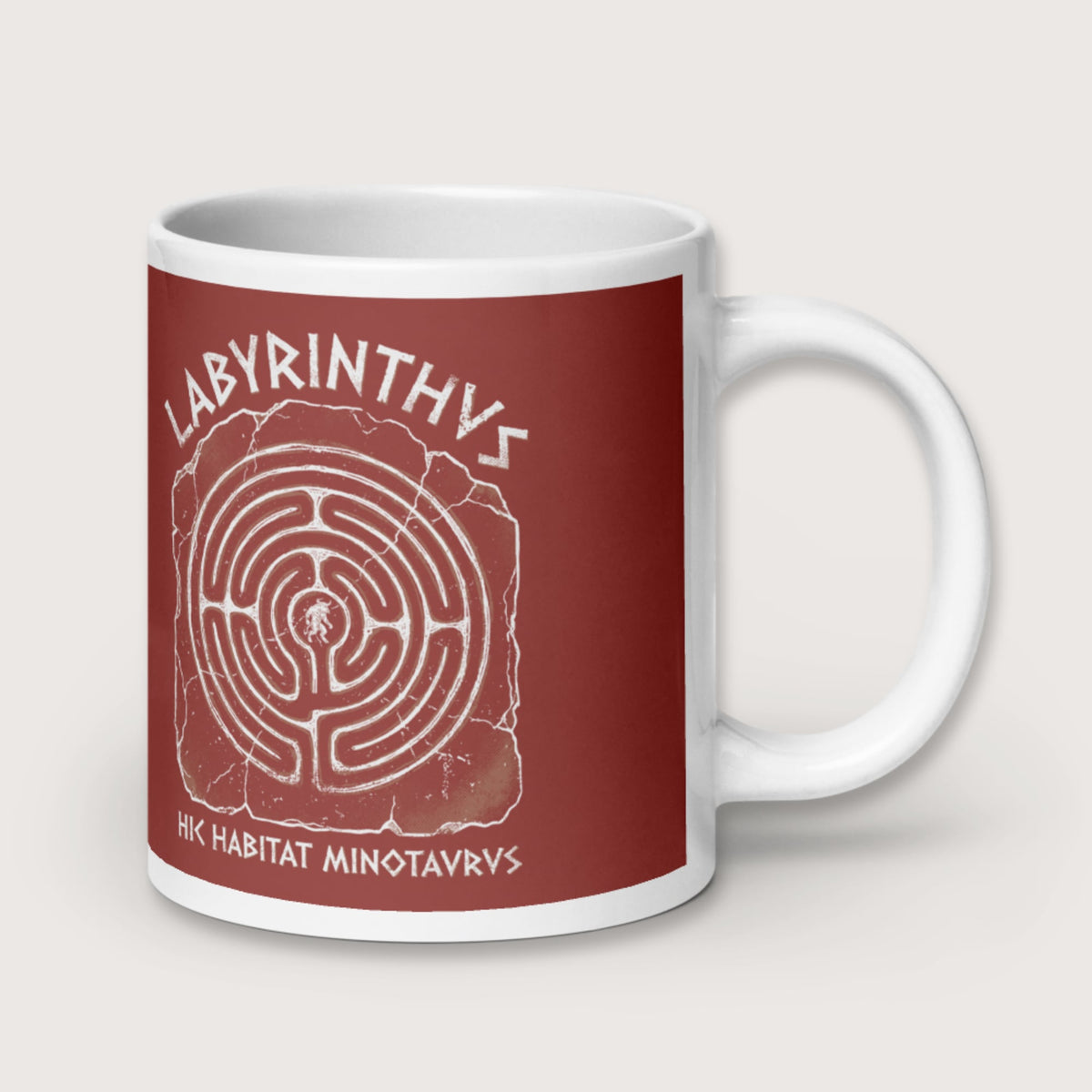 Labyrinthus Here Lives Minotaur Mug - history buff gift by HistoHead