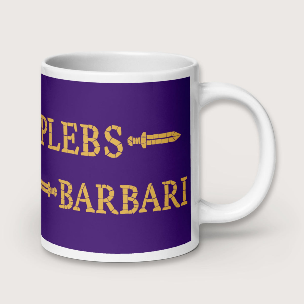 Mosaic Plebs or Barbari Mug - history buff gift by HistoHead