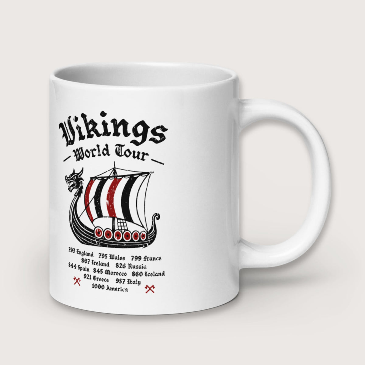 Vikings World Tour Mug - history buff gift by HistoHead