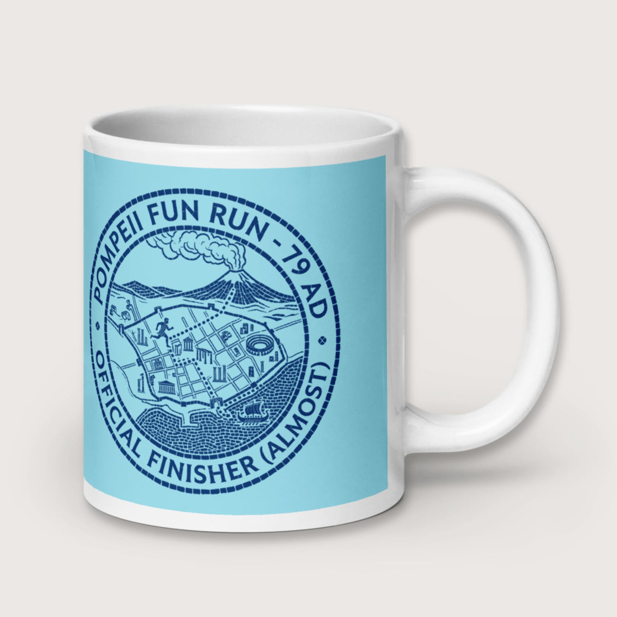 Pompeii Fun Run Official Finisher Mug - history buff gift by HistoHead