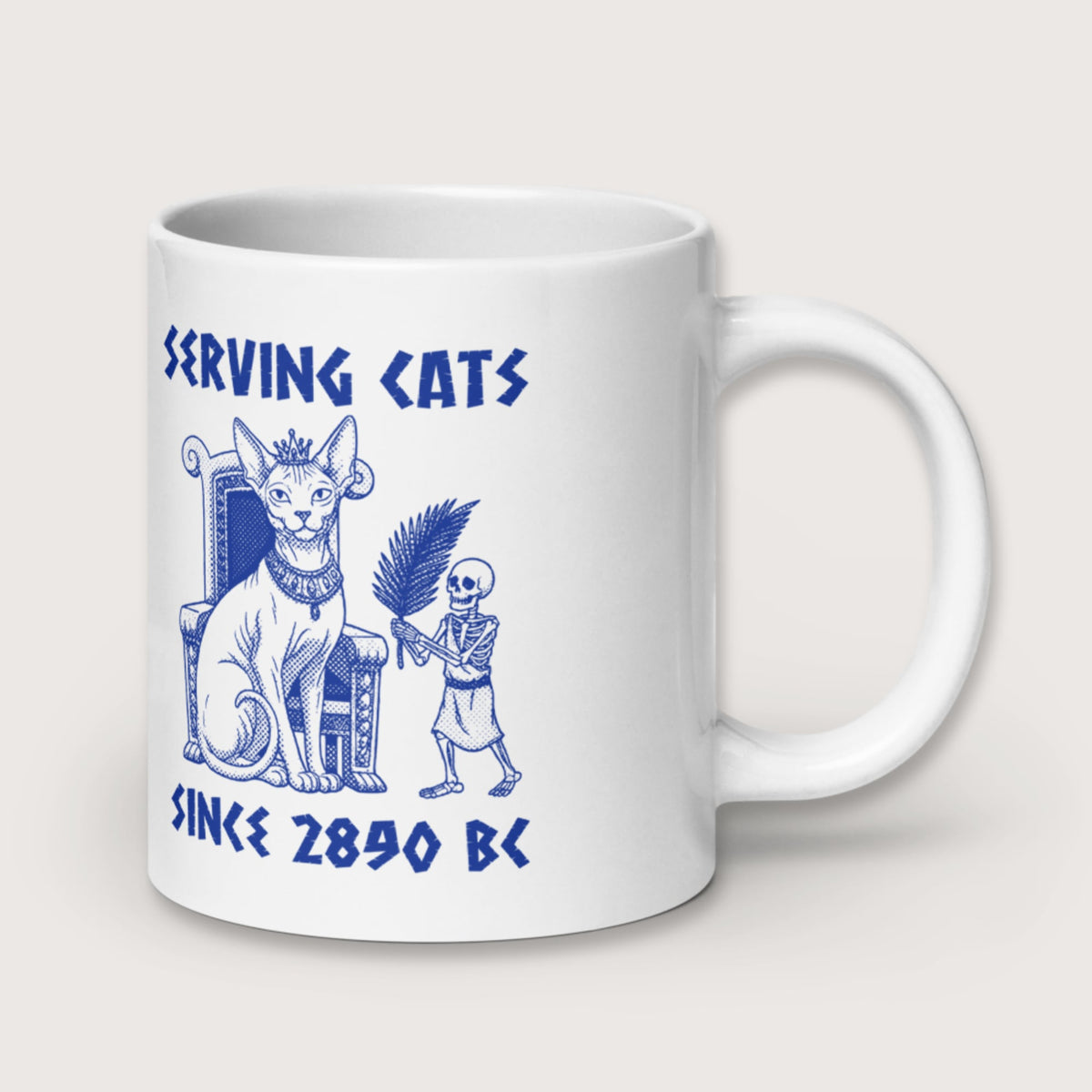 Serving Cats Since 2890 BC Mug - history buff gift by HistoHead