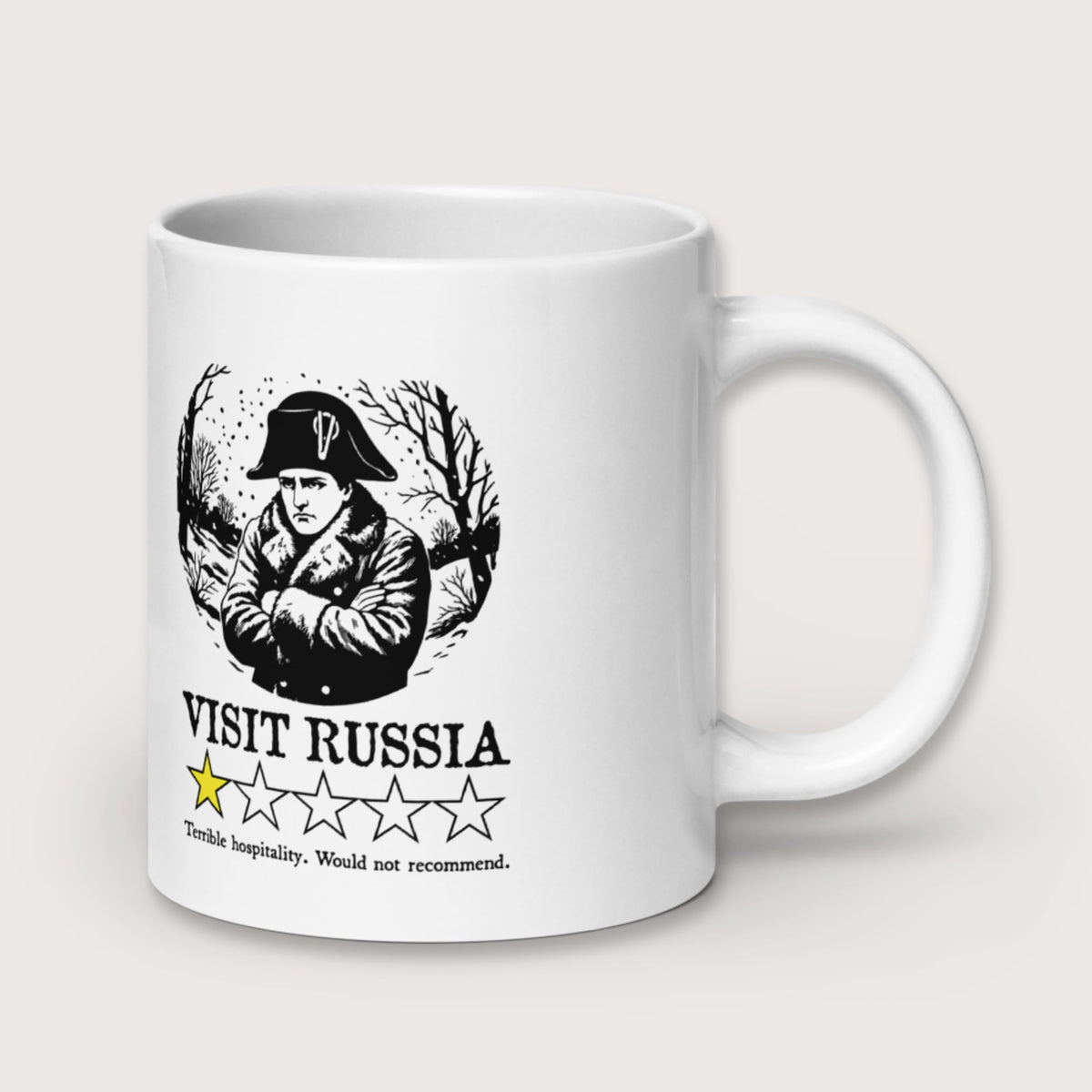 Napoleon Visit Russia Review Mug - history buff gift by HistoHead