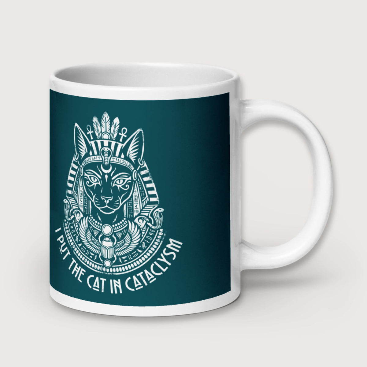 Bastet I Put the Cat in Cataclysm Mug - history buff gift by HistoHead