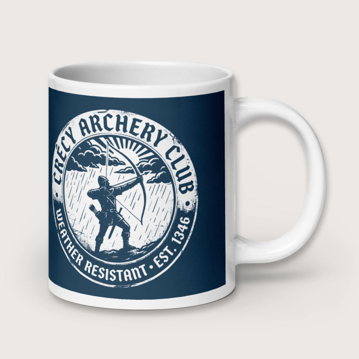 Crecy Archery Club Mug - history buff gift by HistoHead