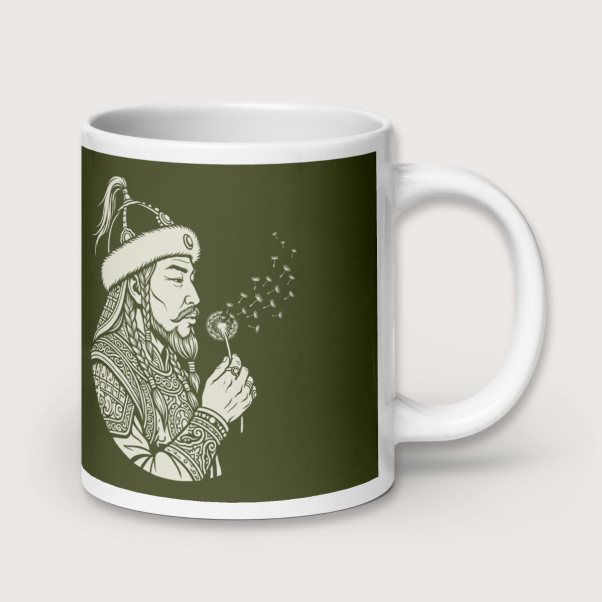 Genghis Khan Blowing Wishes Mug - history buff gift by HistoHead