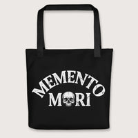 Black Memento Mori Bag - history buff gift by HistoHead