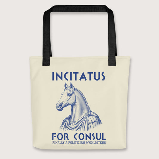 Black Incitatus For Consul Bag - history buff gift by HistoHead