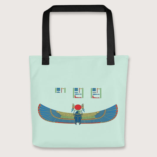 Black Khnum Hieroglyphs Bag - history buff gift by HistoHead