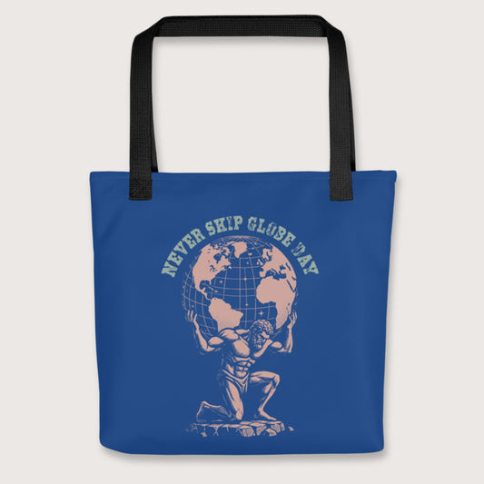 Black Atlas Never Skip Globe Day Bag - history buff gift by HistoHead