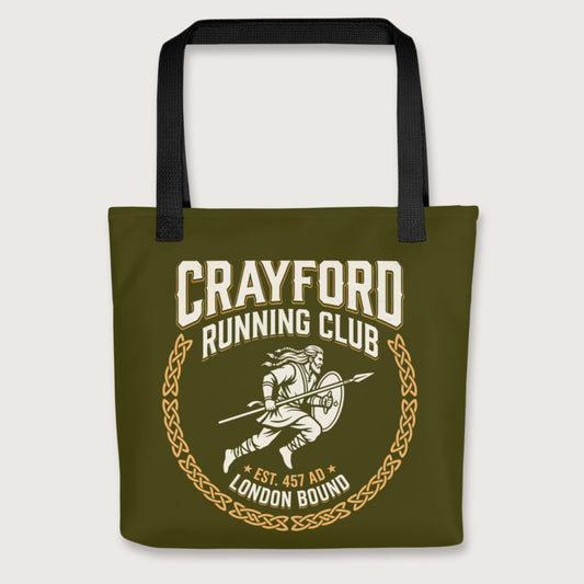 Black Crayford Running Club Bag - history buff gift by HistoHead