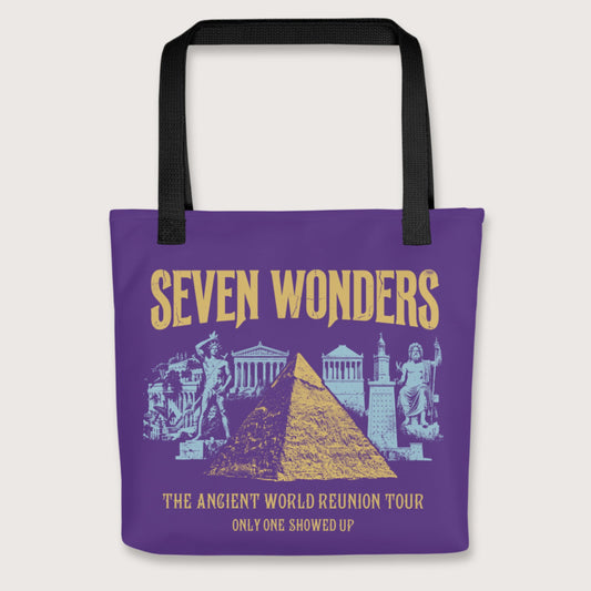 Black Seven Wonders Reunion Tour Bag - history buff gift by HistoHead