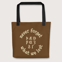 Black Never Forget Lost Letters Bag - history buff gift by HistoHead