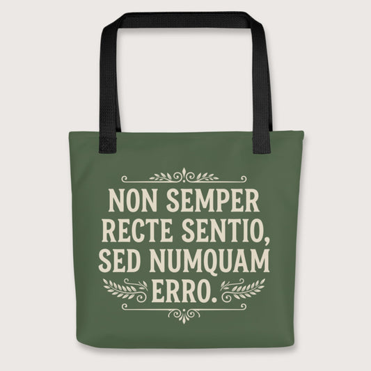 Black I'm Not Always Right But Never Wrong Latin Bag - history buff gift by HistoHead