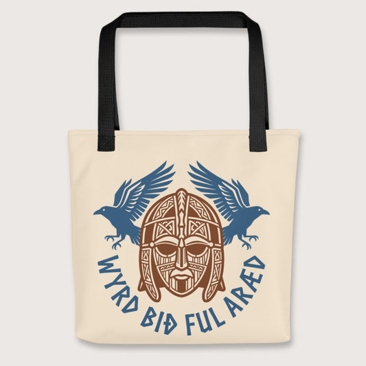 Black Wyrd Bið Ful Aræd Sutton Hoo Helmet Edition Bag - history buff gift by HistoHead