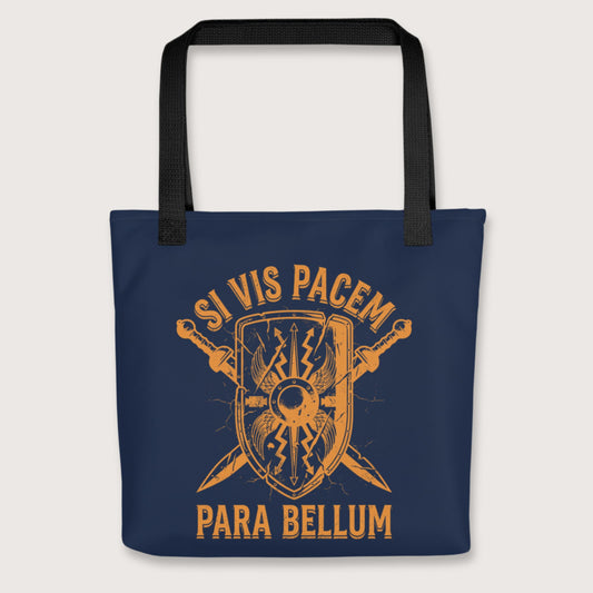 Black Si Vis Pacem Para Bellum Scutum Bag - history buff gift by HistoHead