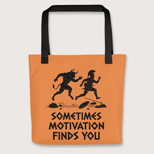 Black Motivation Finds You Minotaur Edition Bag - history buff gift by HistoHead