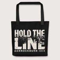 Black Hold The Line Bannockburn 1314 Bag - history buff gift by HistoHead
