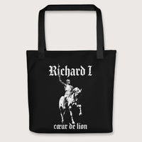 Black Richard I Coeur de Lion Bag - history buff gift by HistoHead