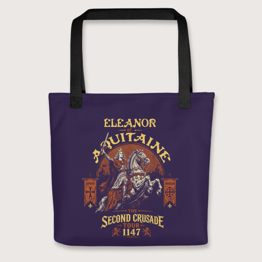 Black Eleanor of Aquitaine Second Crusade Tour Bag - history buff gift by HistoHead