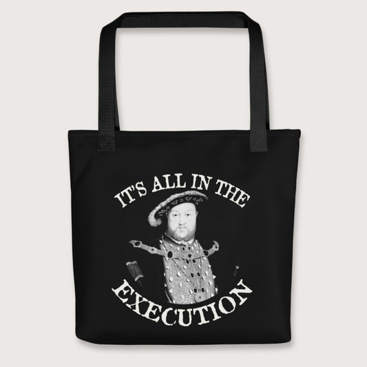 Black Henry VIII Execution Bag - history buff gift by HistoHead