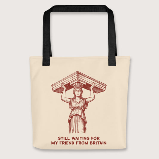 Black Caryatid Waiting for Her Friend Bag - history buff gift by HistoHead