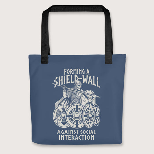 Black Shieldwall Against Social Interaction Bag - history buff gift by HistoHead