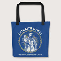 Black Cyfraith Hywel Progressive Jurisprudence Bag - history buff gift by HistoHead