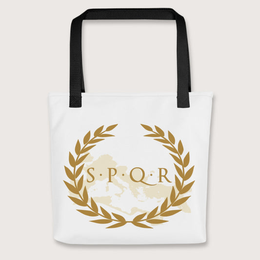 Black Roman SPQR Banner Bag - history buff gift by HistoHead
