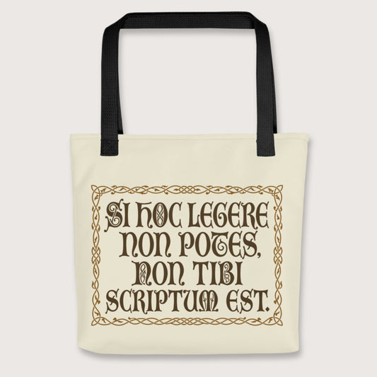 Black If You Can't Read This It's Not Written For You Bag - history buff gift by HistoHead