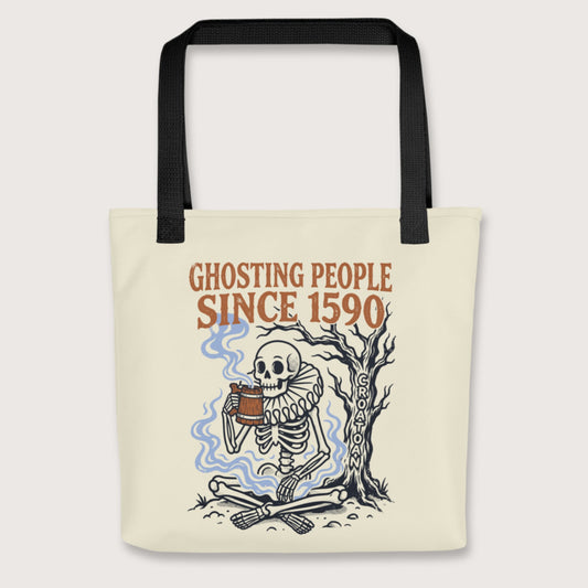 Black Roanoke Colony Ghosting Since 1590 Bag - history buff gift by HistoHead