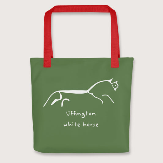 Red Uffington White Horse Bag - history buff gift by HistoHead