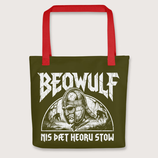 Red Beowulf That Is No Pleasant Place Old English Bag - history buff gift by HistoHead