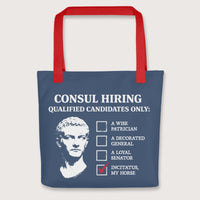 Red Caligula's Nominee for Consul Bag - history buff gift by HistoHead