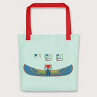 Red Khnum Hieroglyphs Bag - history buff gift by HistoHead