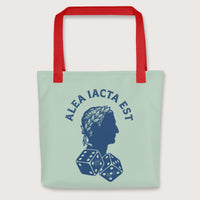 Red Alea Iacta Est Caesar Quote Bag - history buff gift by HistoHead