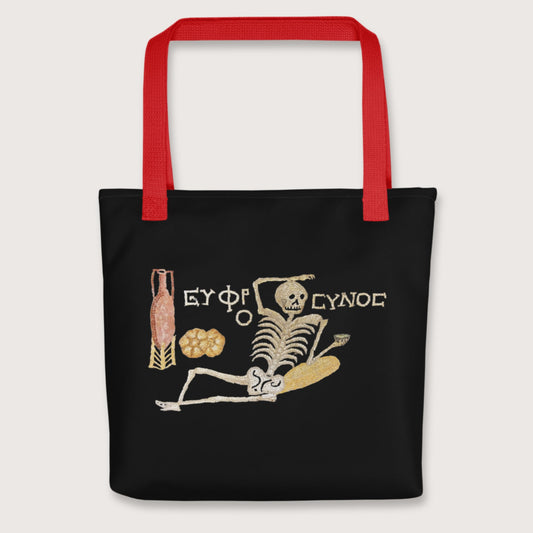 Red Skeleton Mosaic Bag - history buff gift by HistoHead