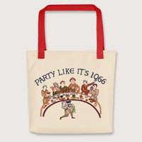 Red Bayeux Tapestry Party Like It's 1066 Bag - history buff gift by HistoHead