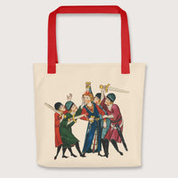 Red Medieval Positivity Bag - history buff gift by HistoHead