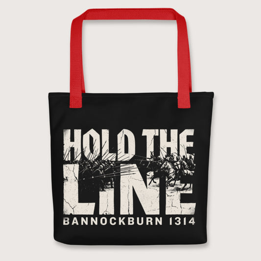 Red Hold The Line Bannockburn 1314 Bag - history buff gift by HistoHead