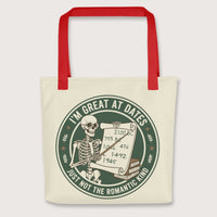 Red Great At Dates Bag - history buff gift by HistoHead