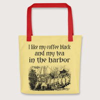 Red Coffee Black Tea in the Harbor Bag - history buff gift by HistoHead