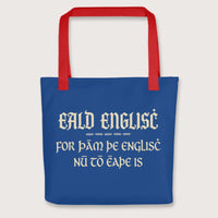 Red Old English Because English Is Too Easy Now Bag - history buff gift by HistoHead
